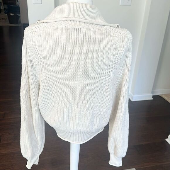 J. Crew Cream Ribbed Sweater S - Picture 6 of 7